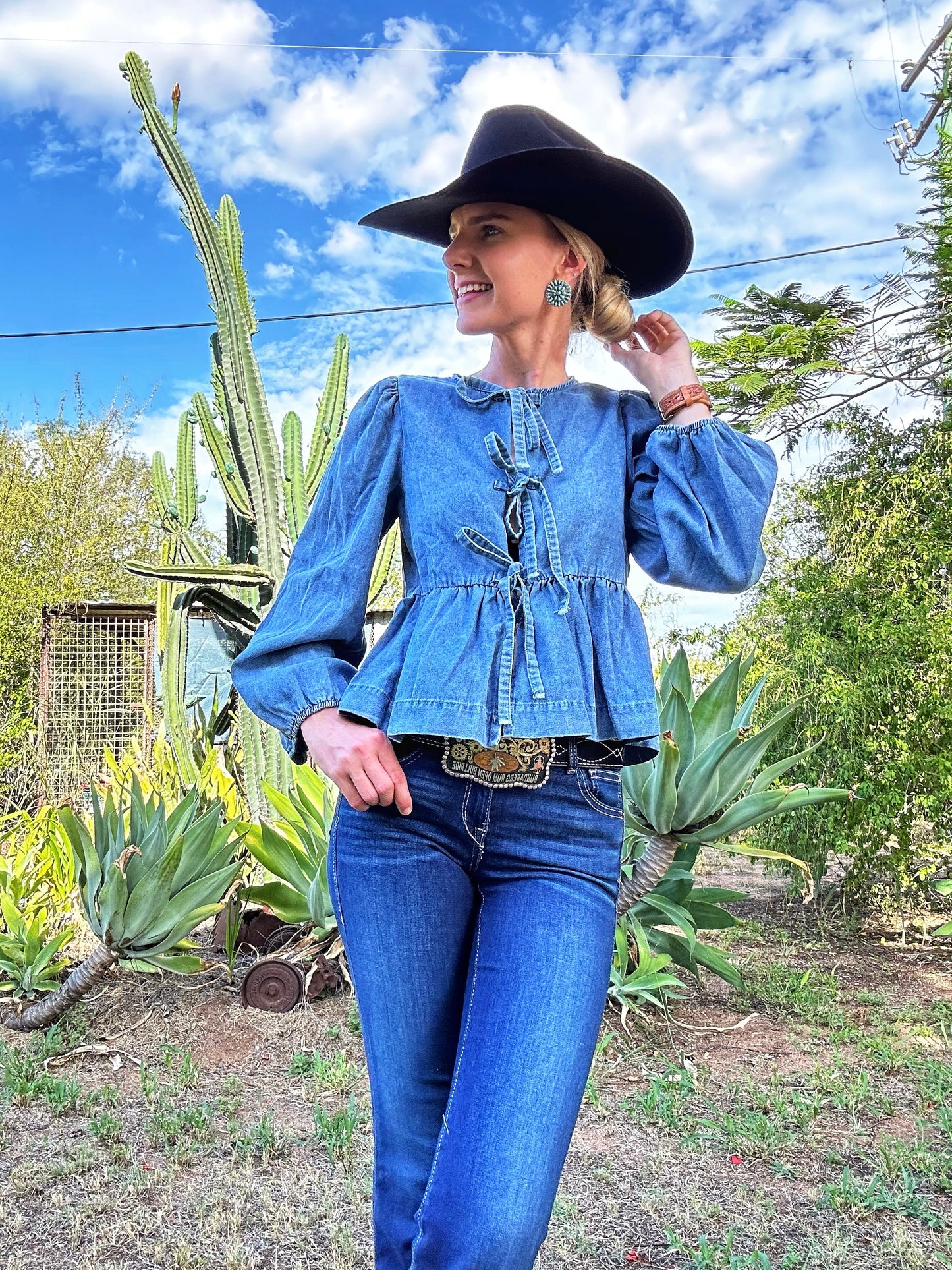 Annie Denim Blouse🎀