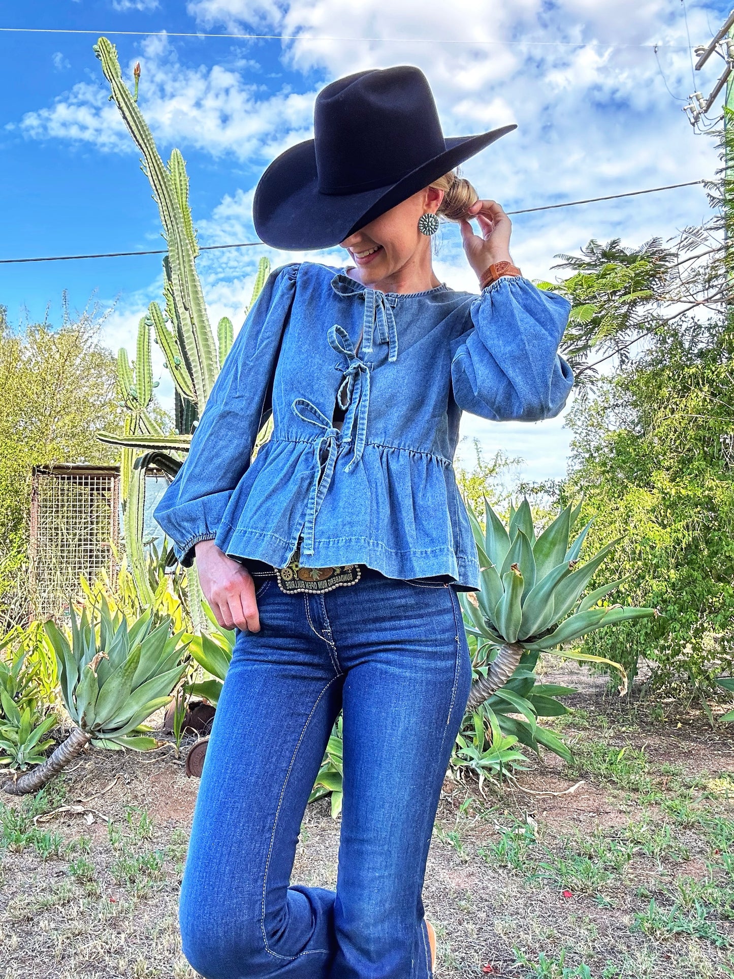 Annie Denim Blouse🎀