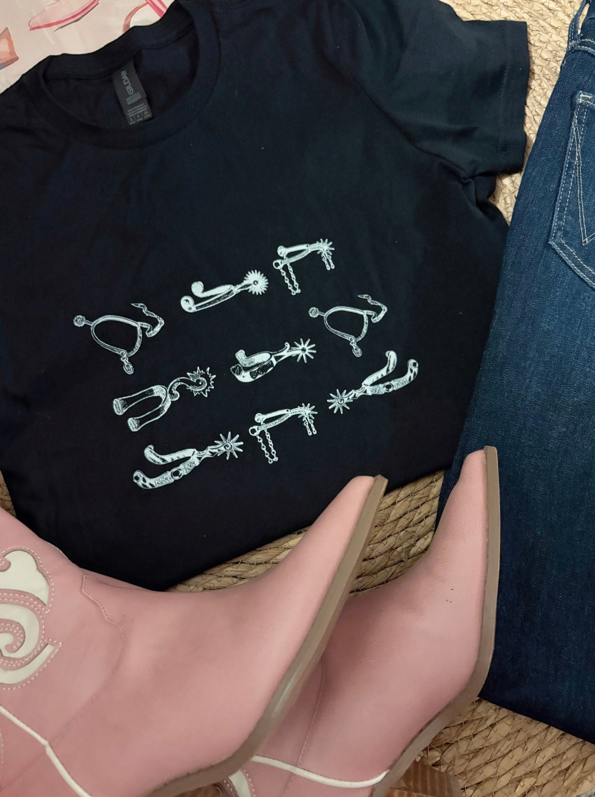 Cowgirl Spurs Graphic Tee 🖤