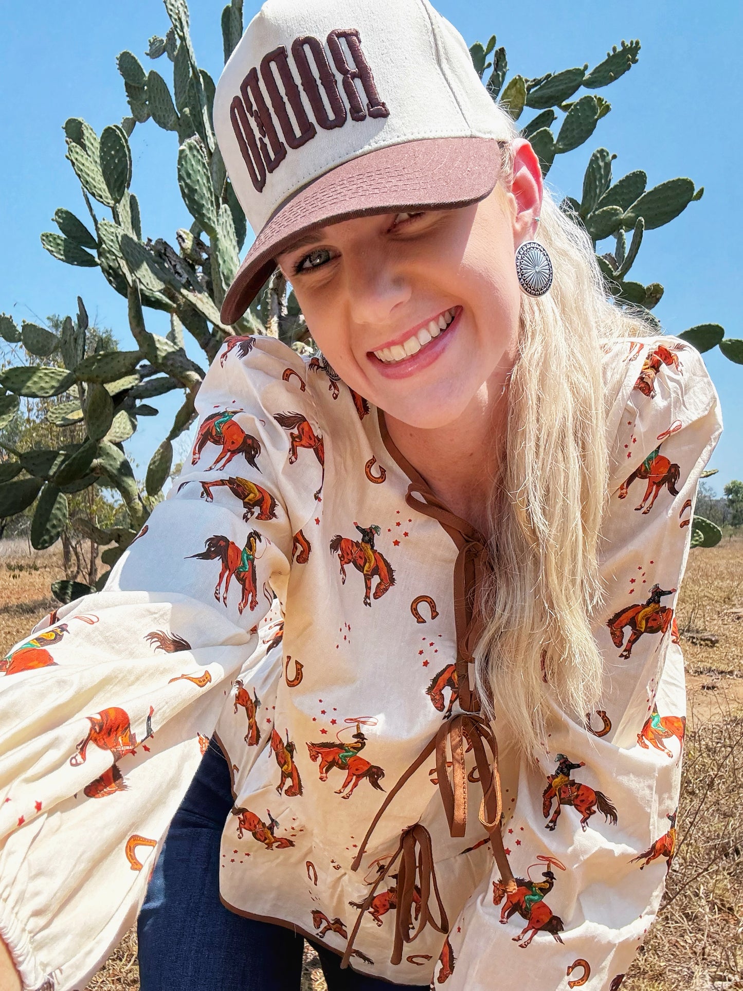 Oakland Bucking Bronc Blouse🤎🌟