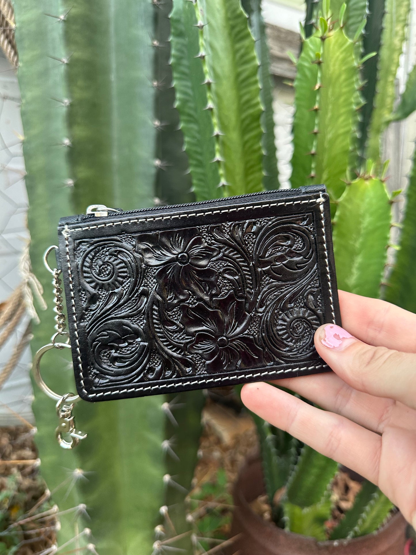 Tooled Leather Card & Change Purse 🤎🌵