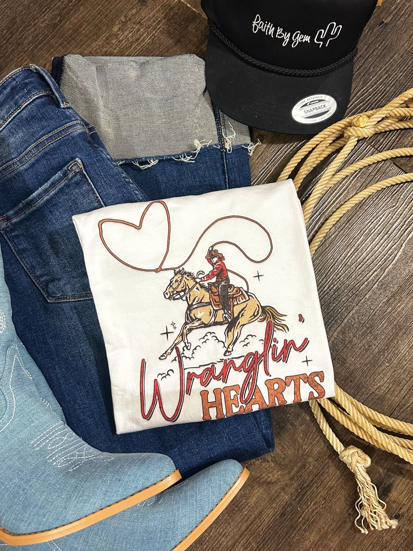 Wranglin’ Hearts Graphic Tee