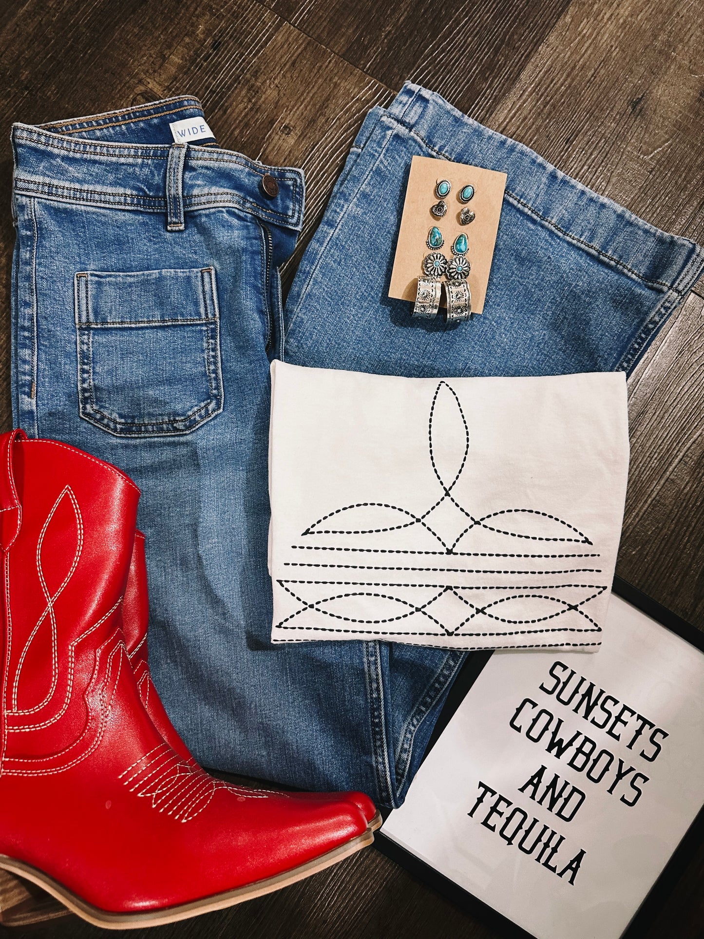 Cowboy Boot Stitch Tee🪡🎰