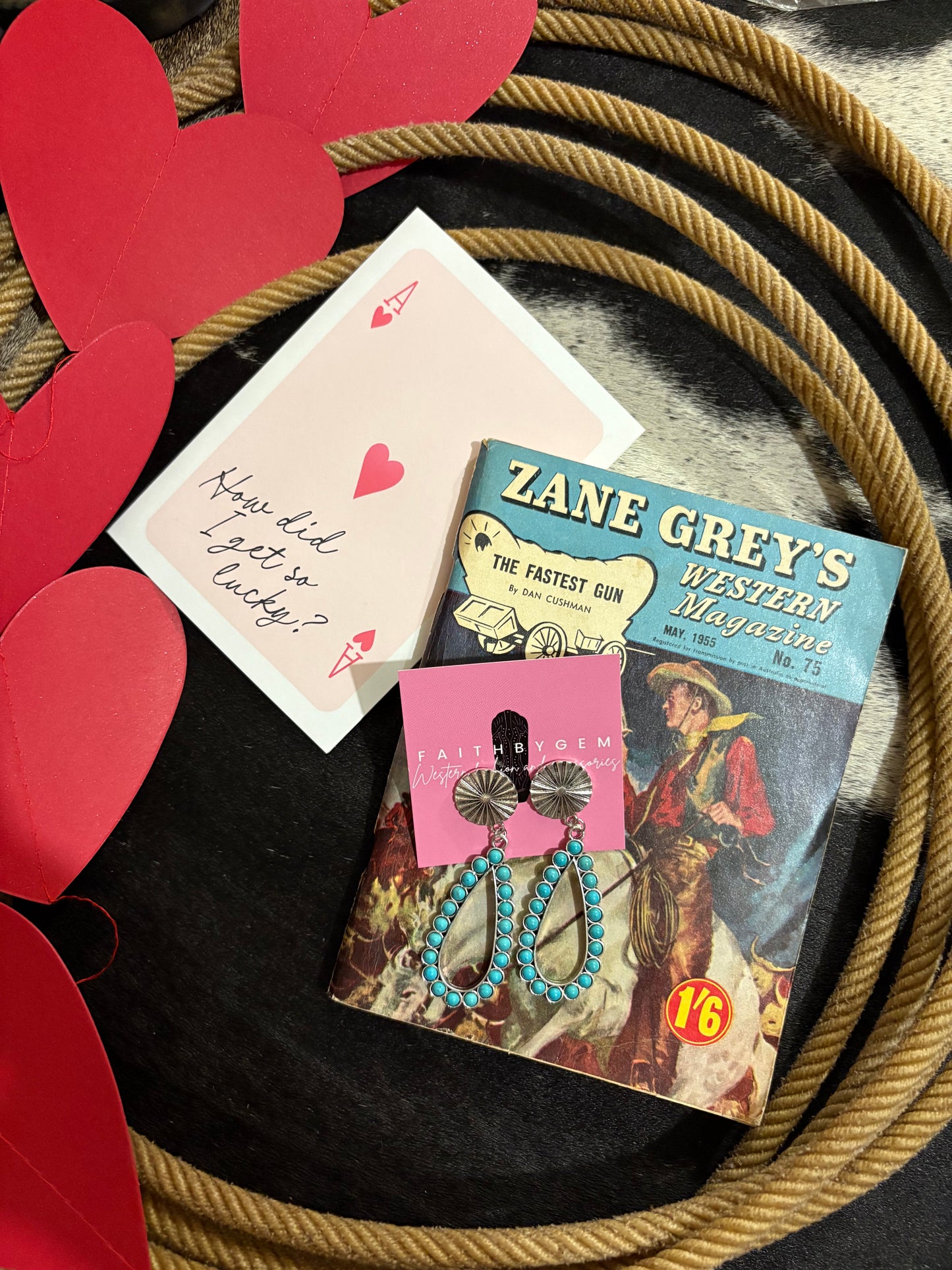 Baker Turquoise Hanging Earrings