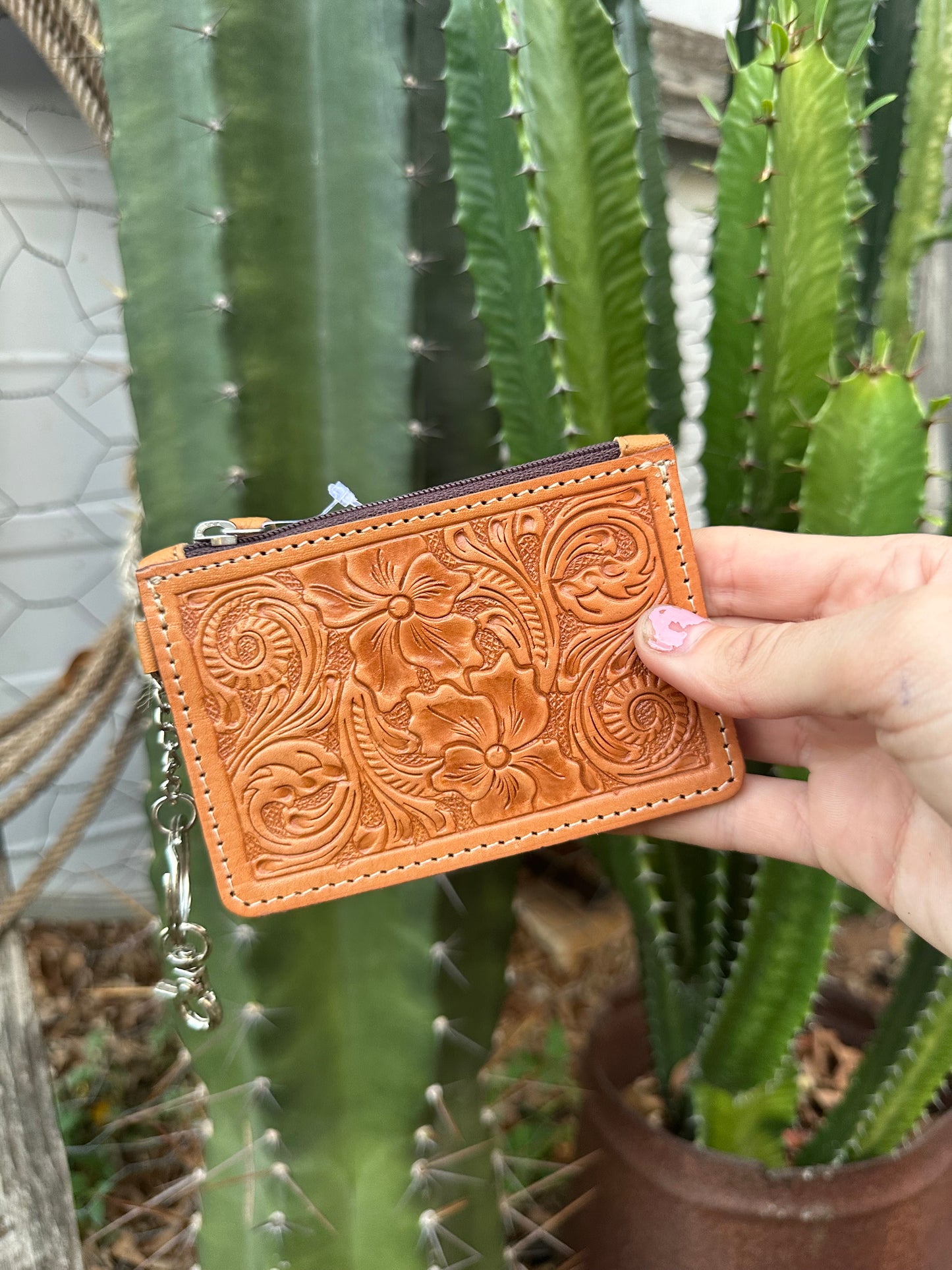 Tooled Leather Card & Change Purse 🤎🌵
