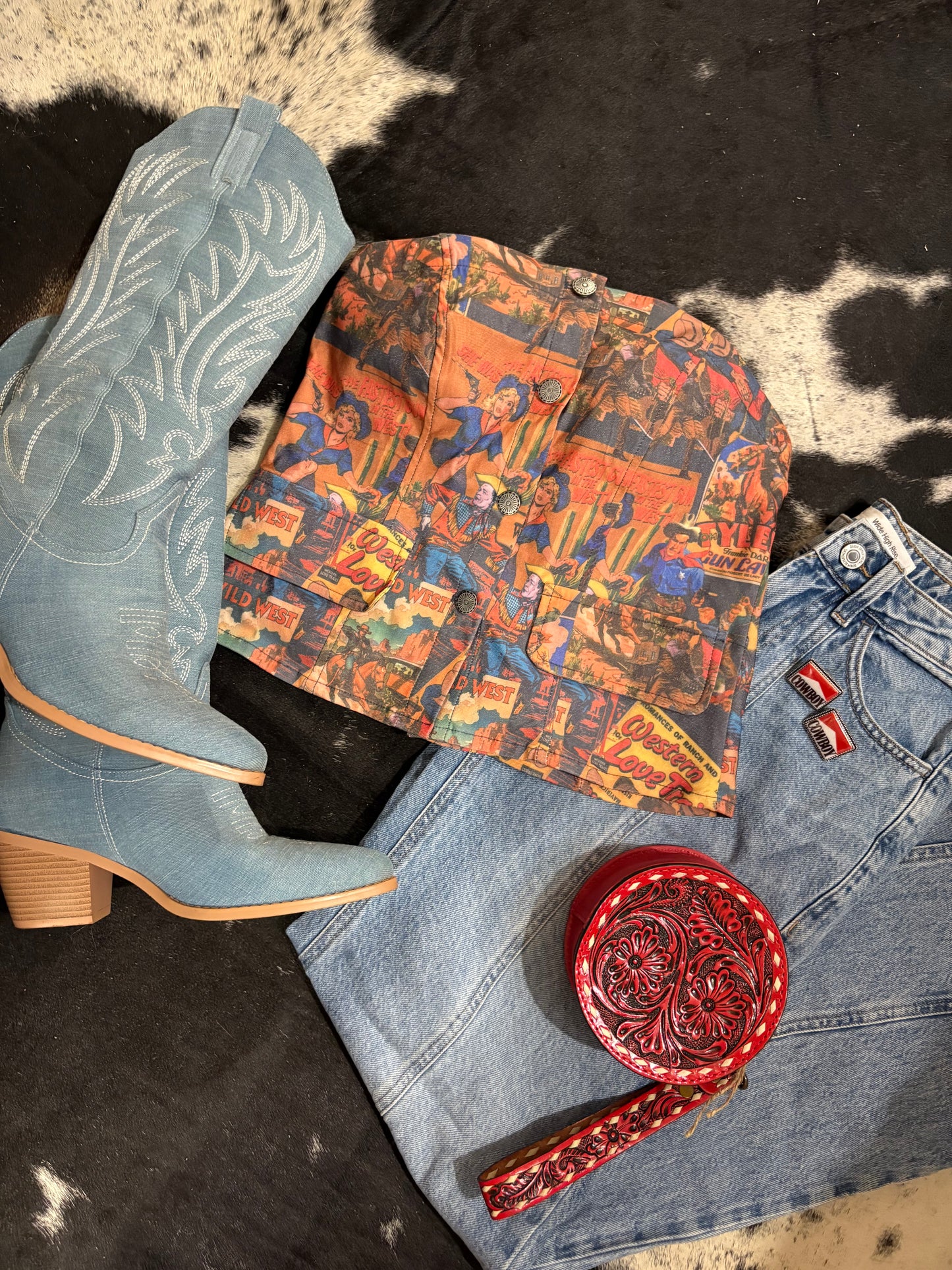 Wild West Strapless Top🧡