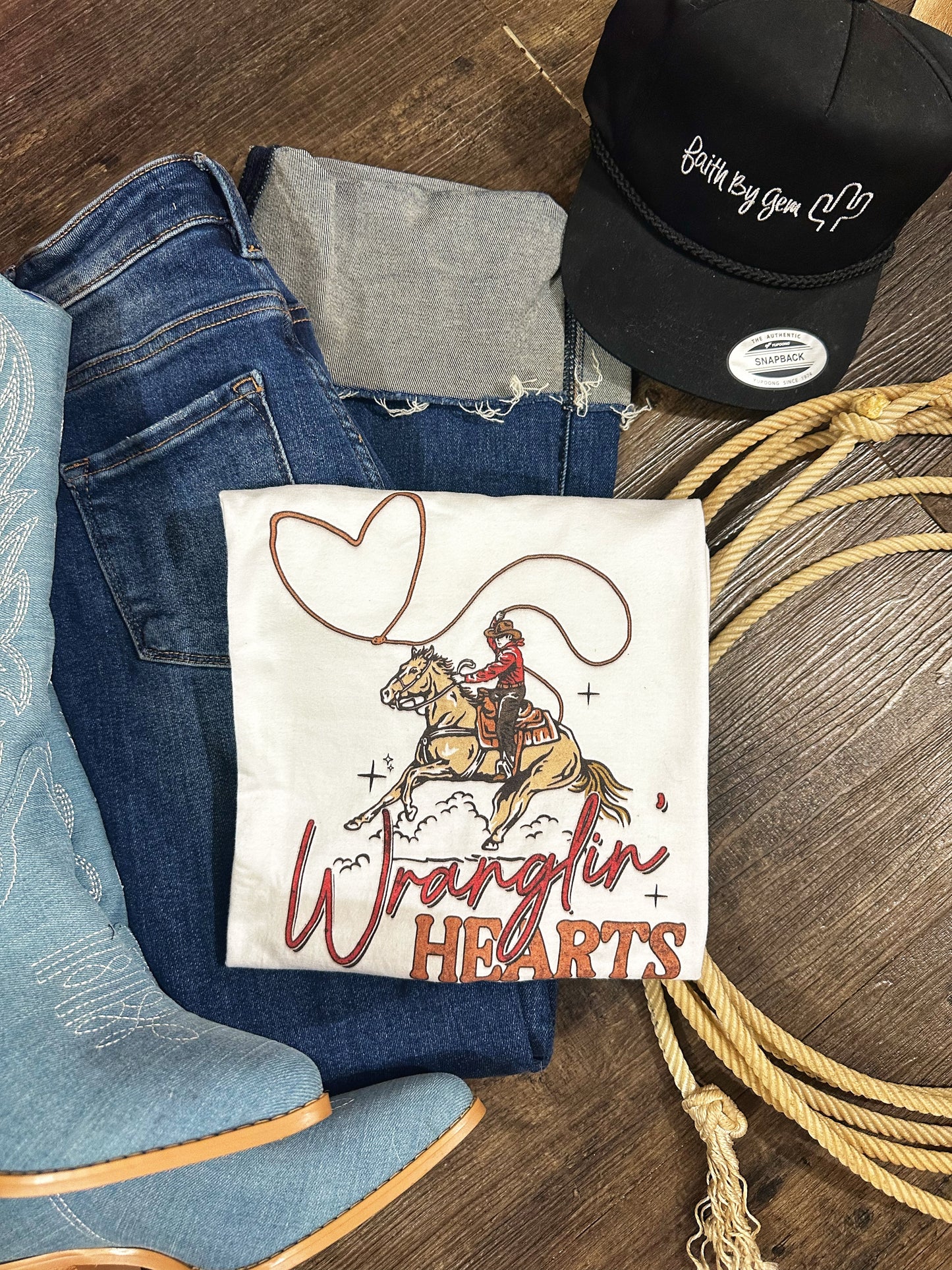 Wranglin’ Hearts Graphic Tee