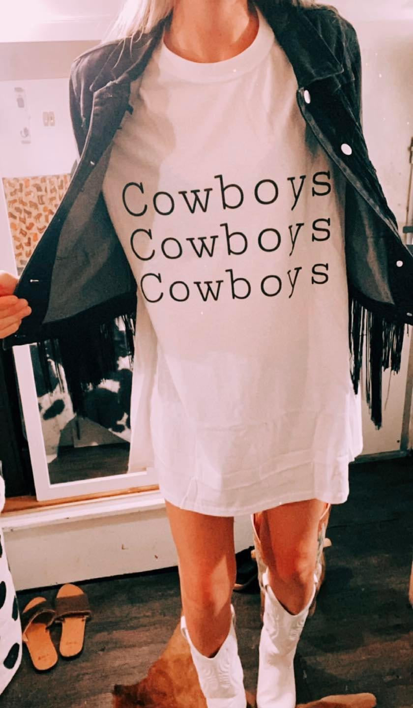 Cowboys Cowboys Cowboys Graphic Tee