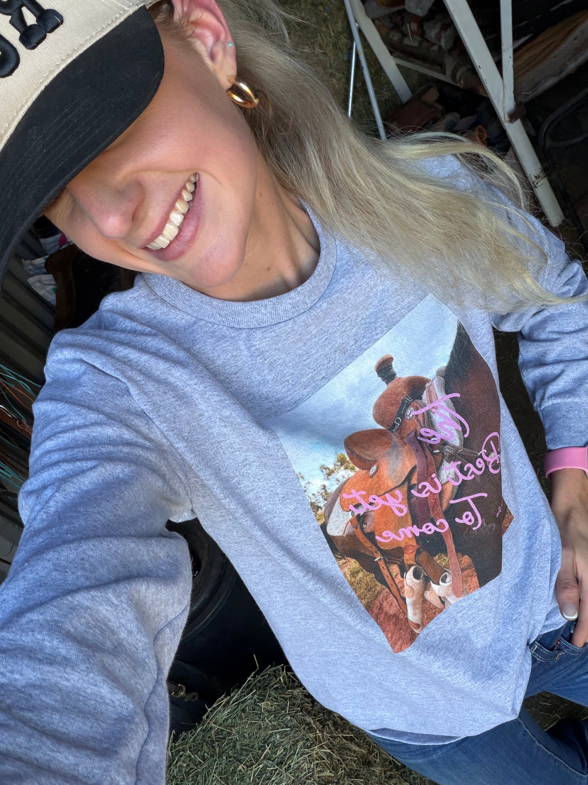 “The Best Is Yet To Come” FBG Grey long sleeve graphic
