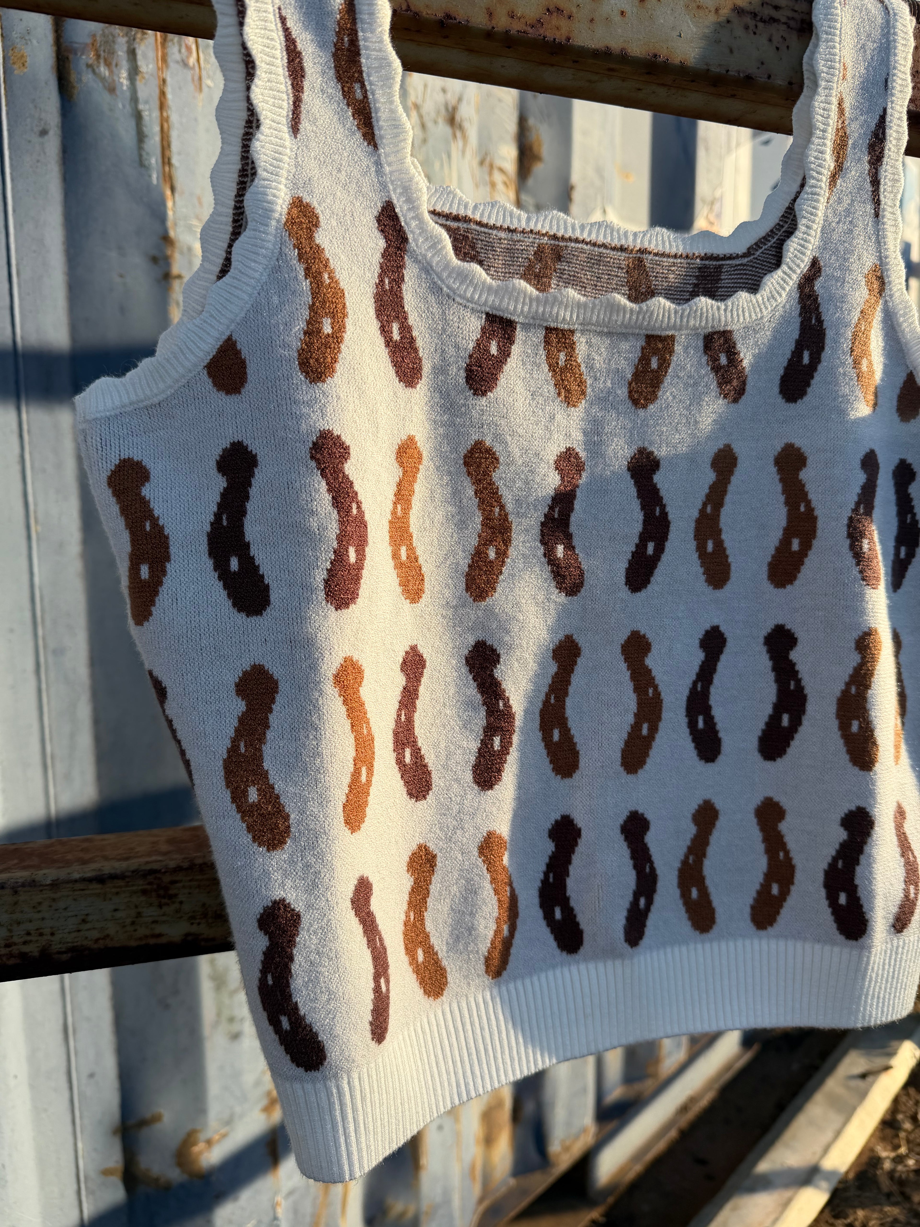 Lucky Horse Shoe Cami Knit