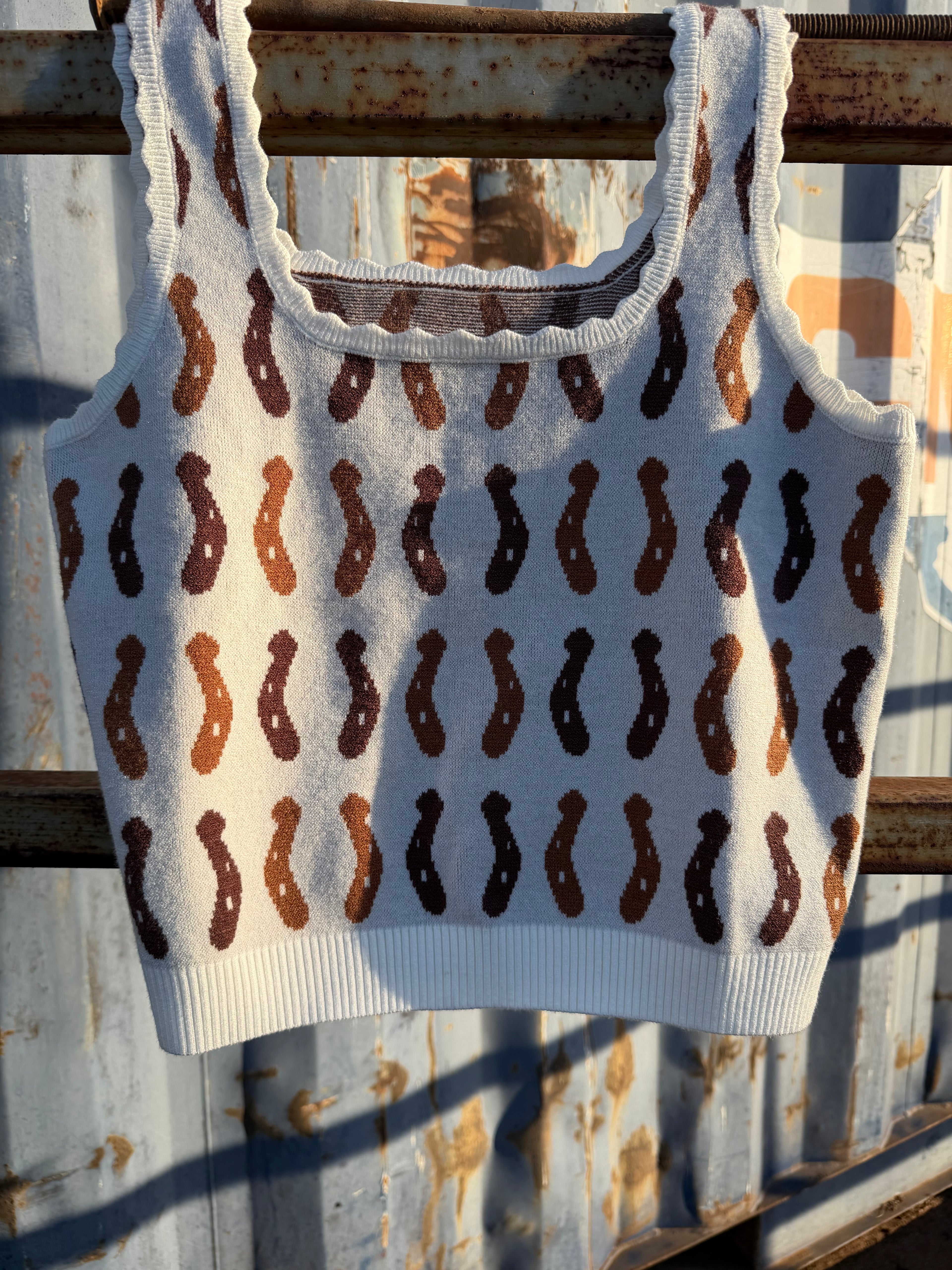 Lucky Horse Shoe Cami Knit