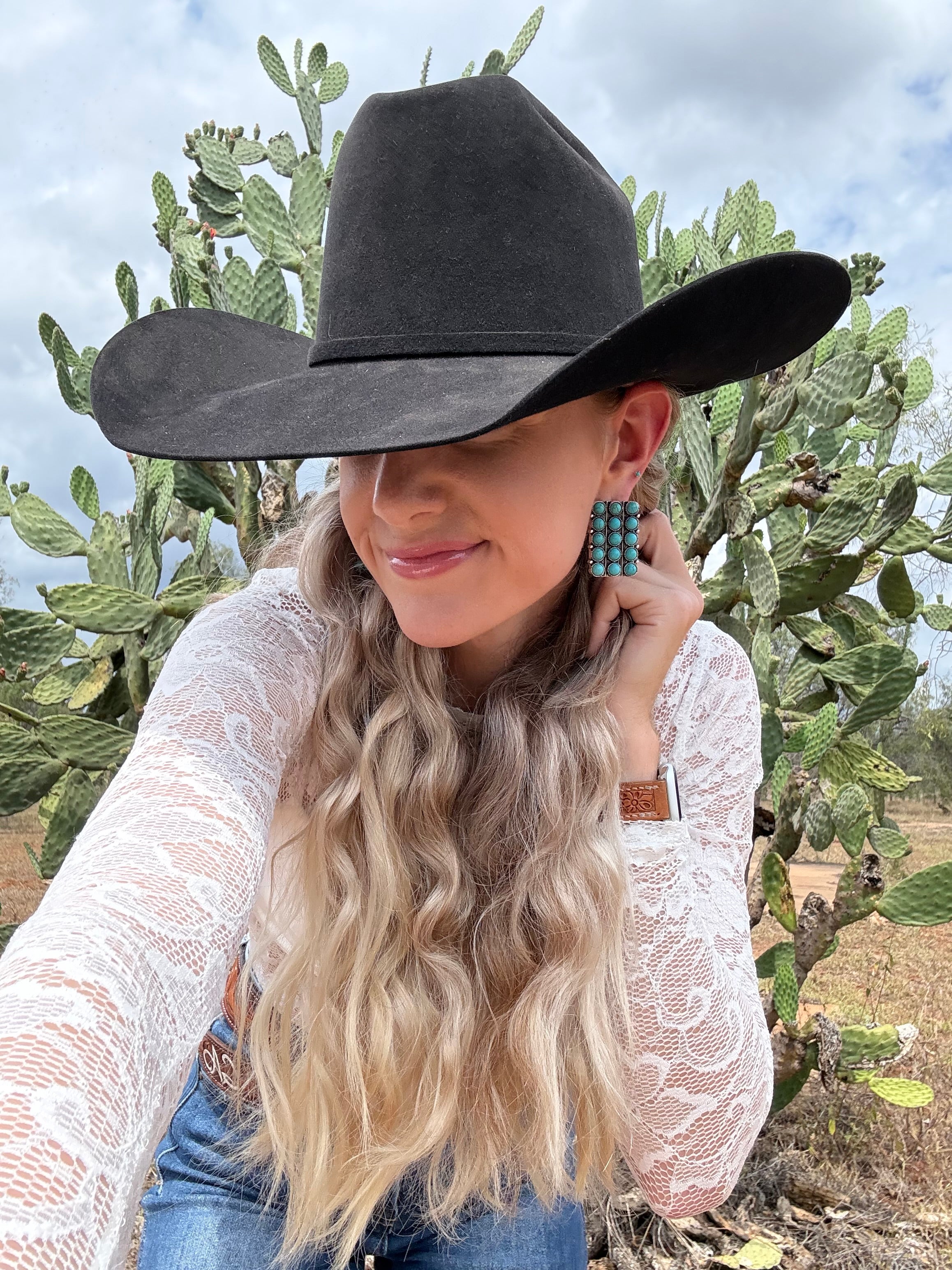 Turquoise Gem Statement Earring💎