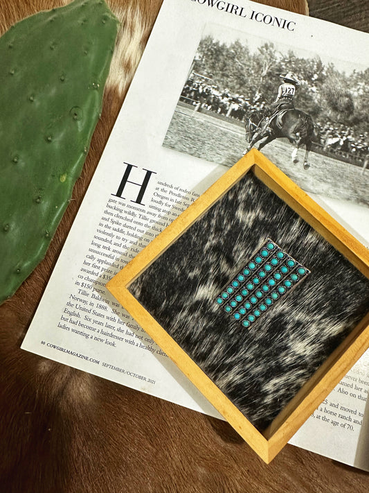 Turquoise slab adjustable ring