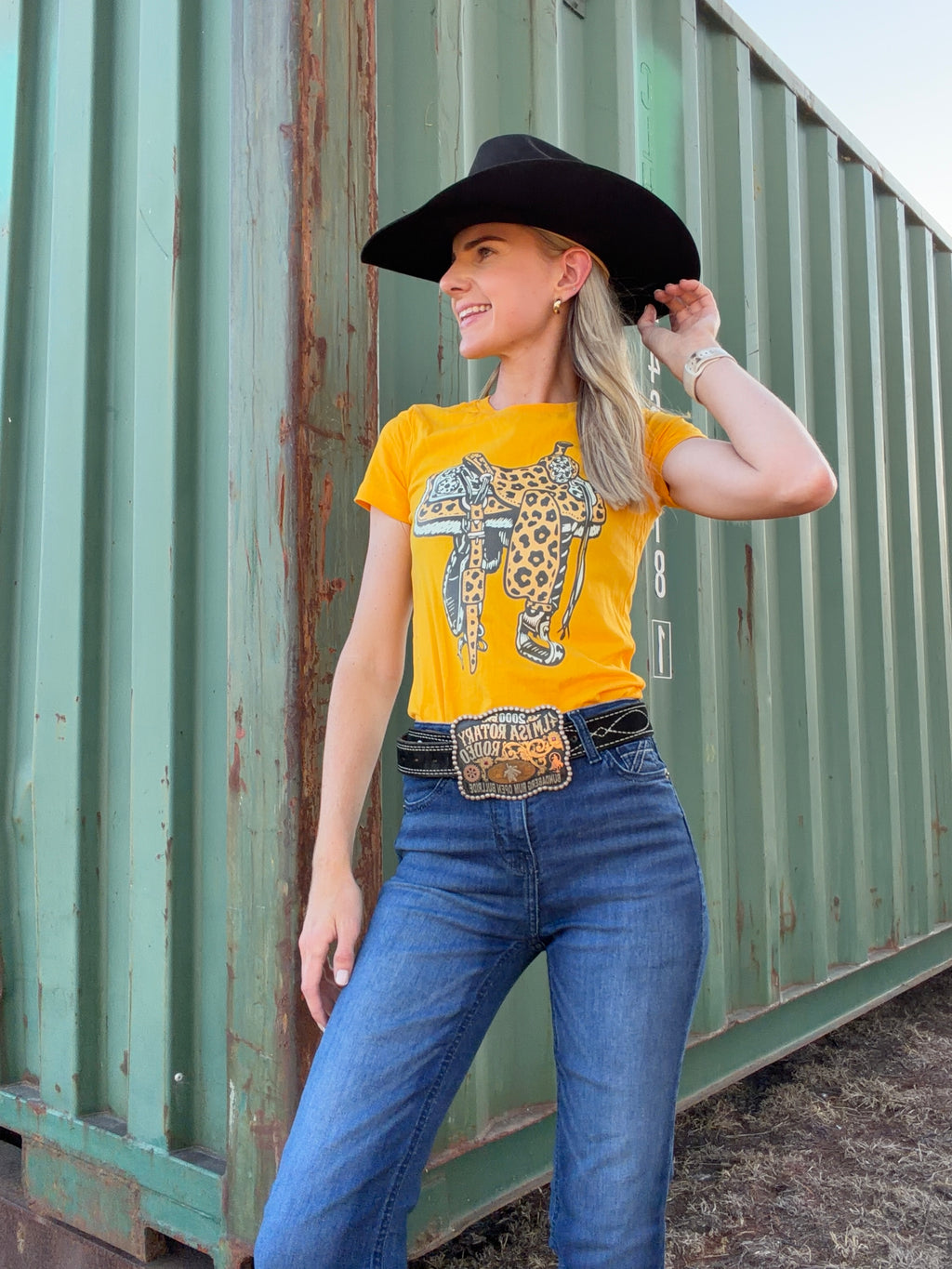 Leopard Gold Saddle Graphic Tee