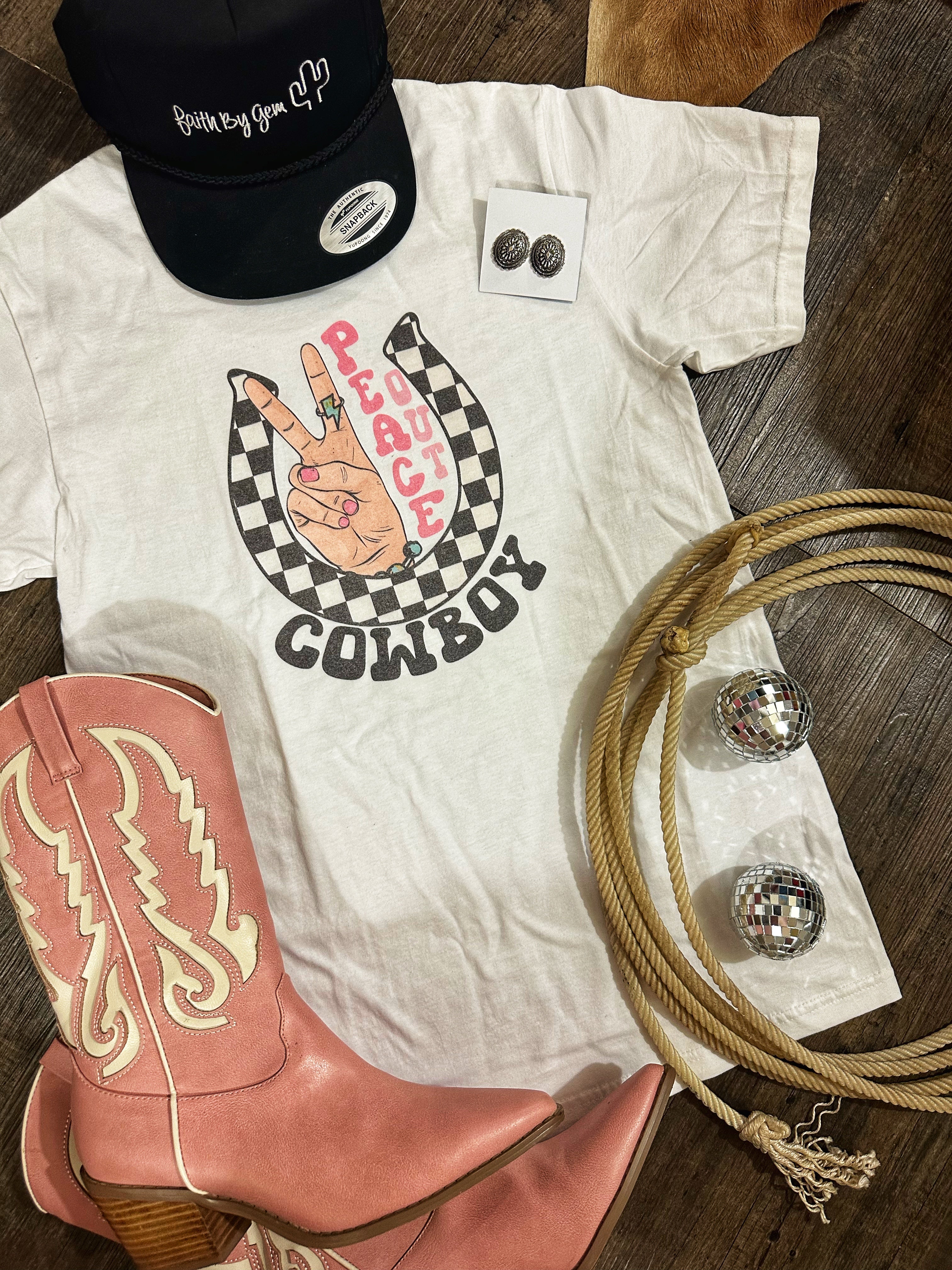 Peace Out Cowboy Graphic Tee