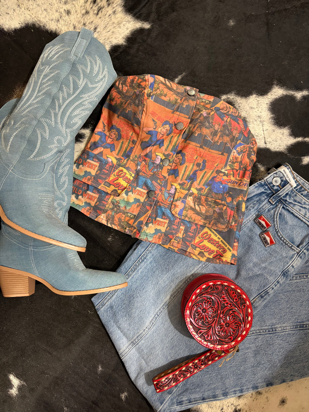Wild West Strapless Top🧡