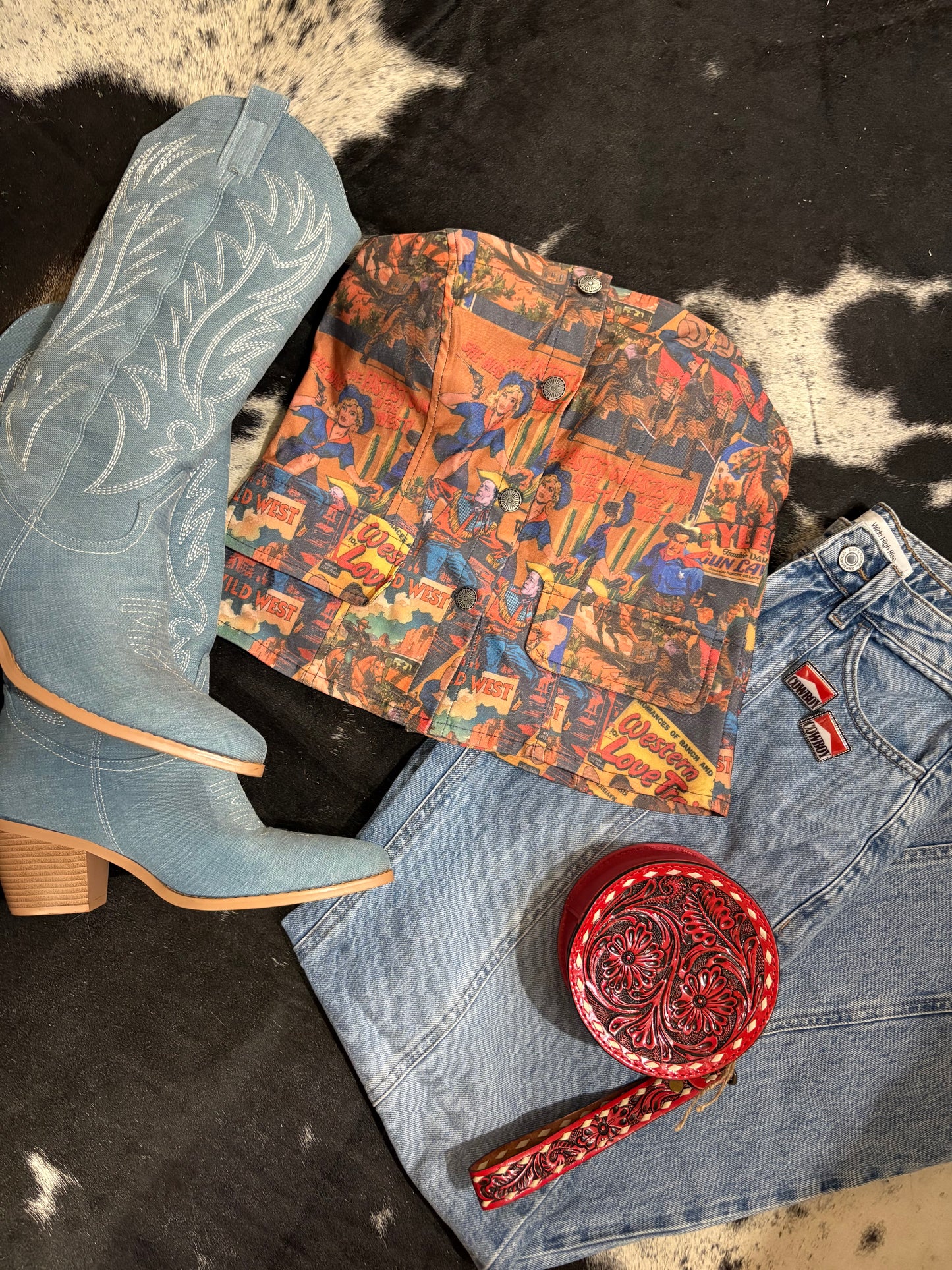 Wild West Strapless Top🧡
