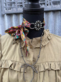 Western Oval Concho Scarf Charm