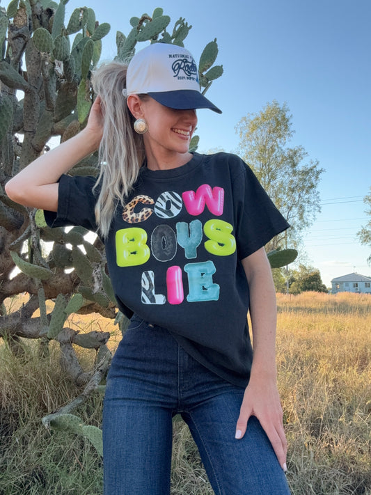 Cowboys Lie Tee 🦓🐆🩷