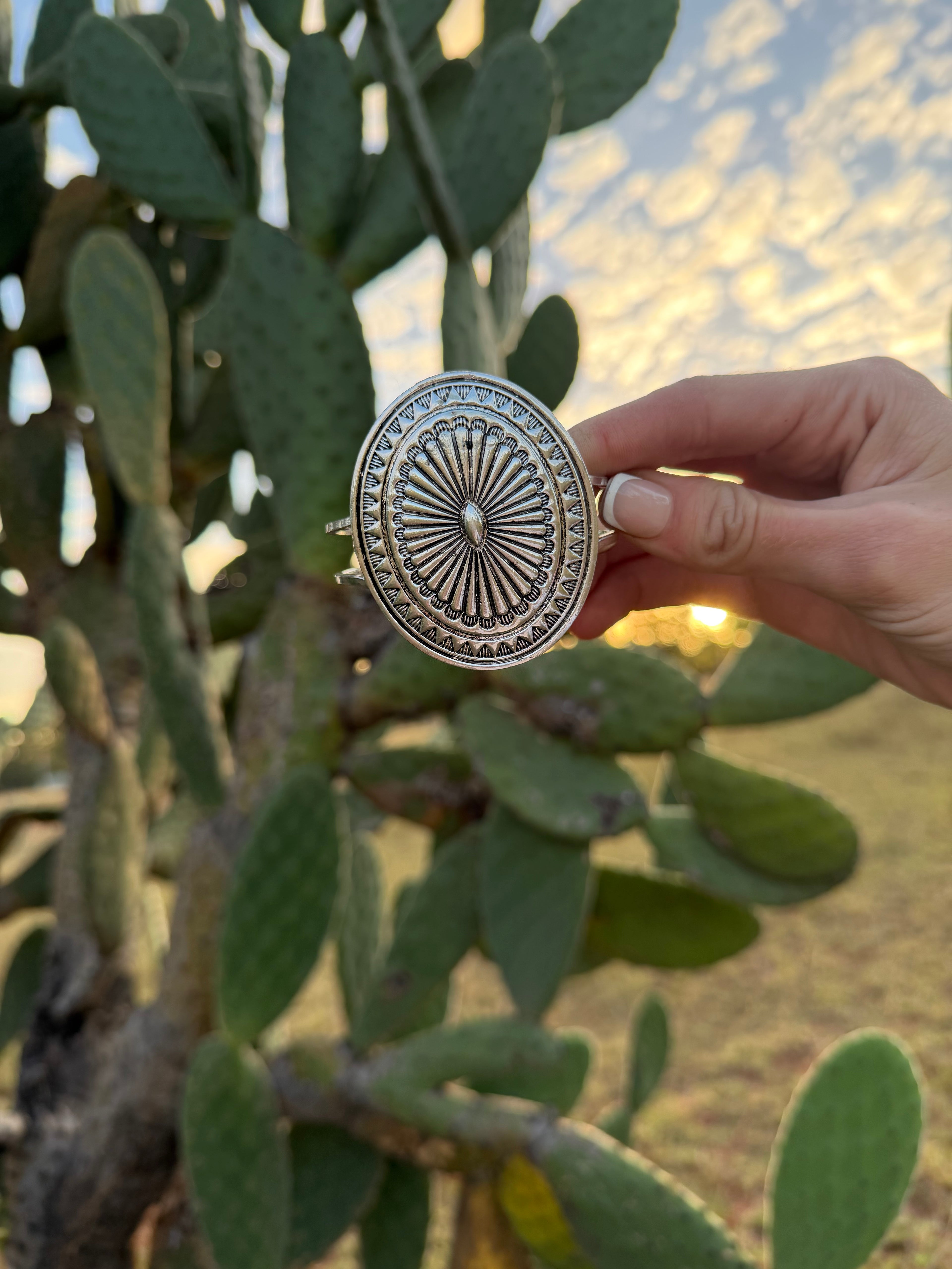 Silver Concho Cuff