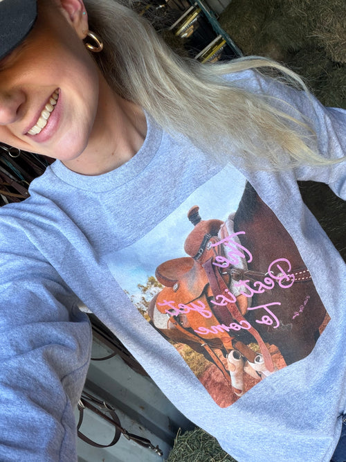 “The Best Is Yet To Come” FBG Grey long sleeve graphic