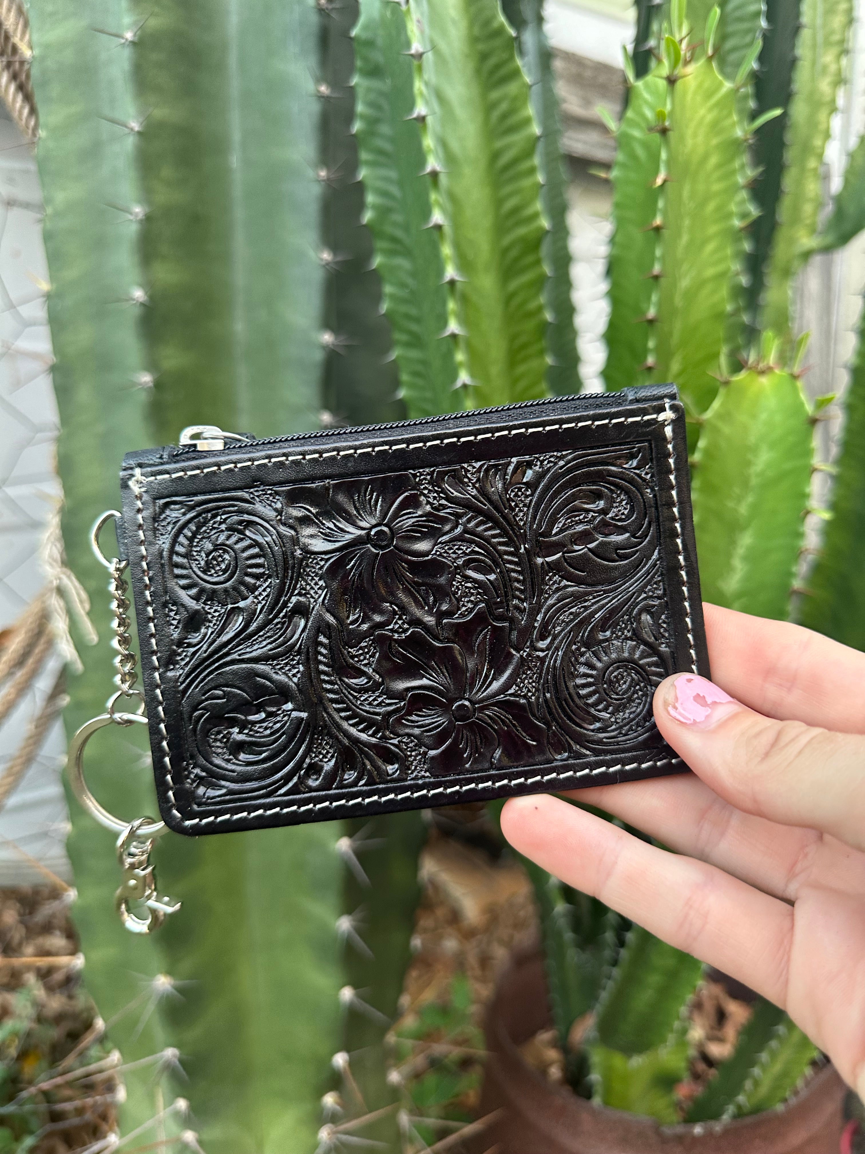 Tooled Leather Card & Change Purse 🤎🌵