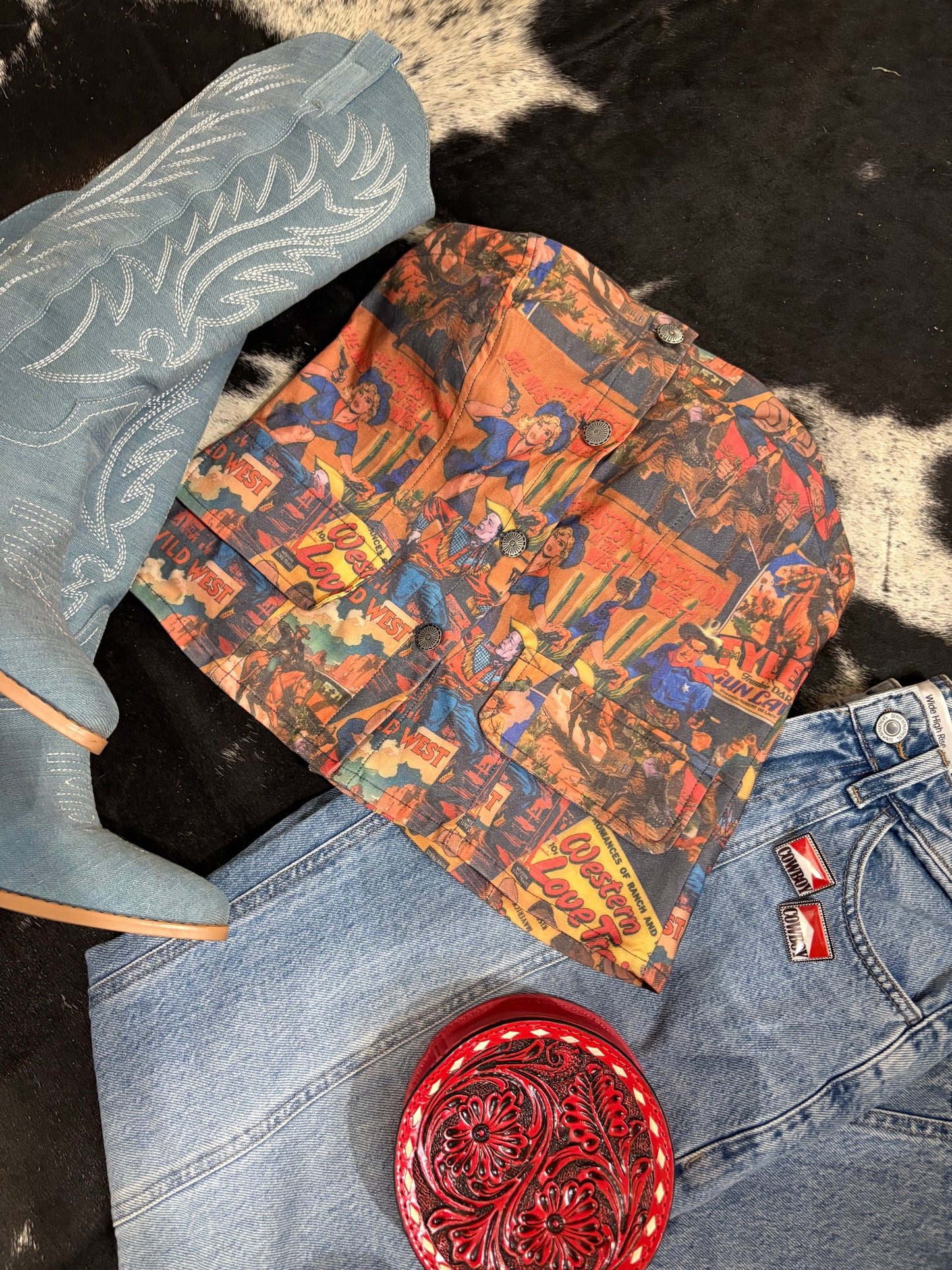 Wild West Strapless Top🧡
