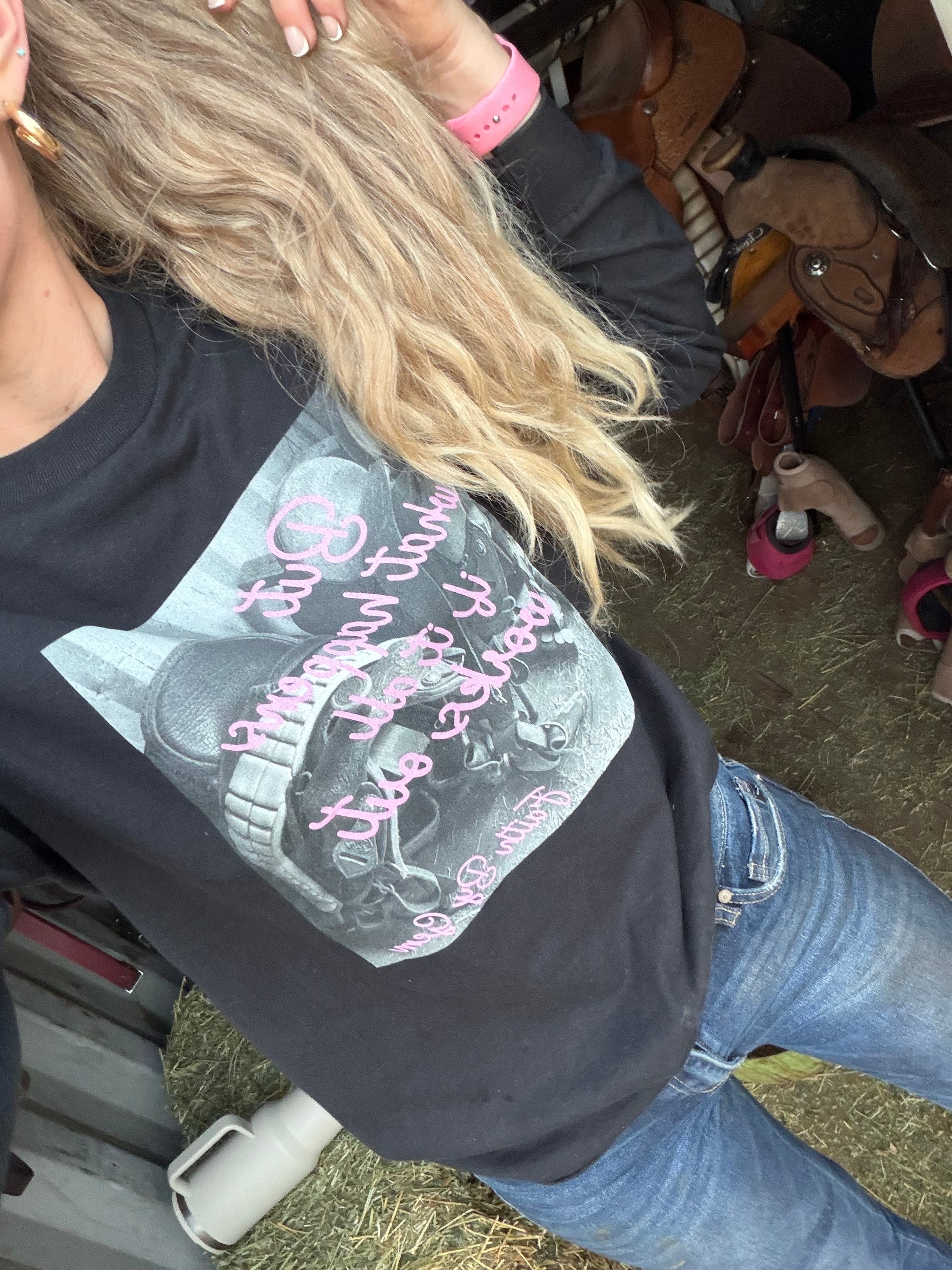 “But What Happens If It All Works Out” Black FBG long sleeve graphic