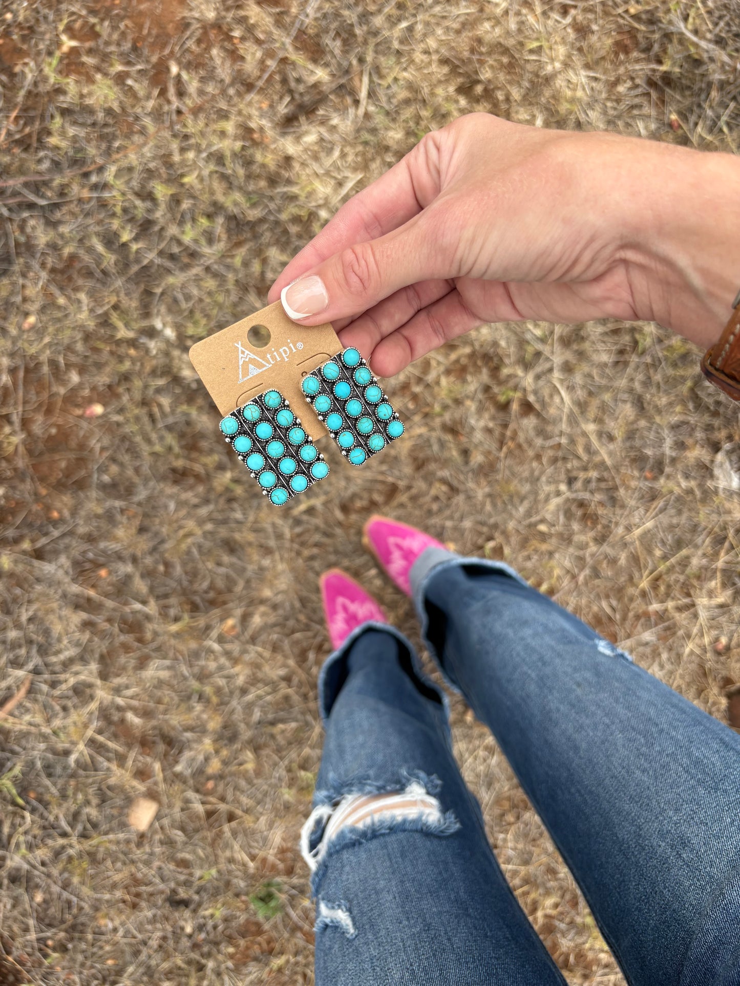 Turquoise Gem Statement Earring💎