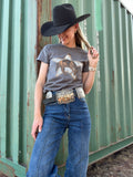 Zebra Bucking Bronc Graphic Tee