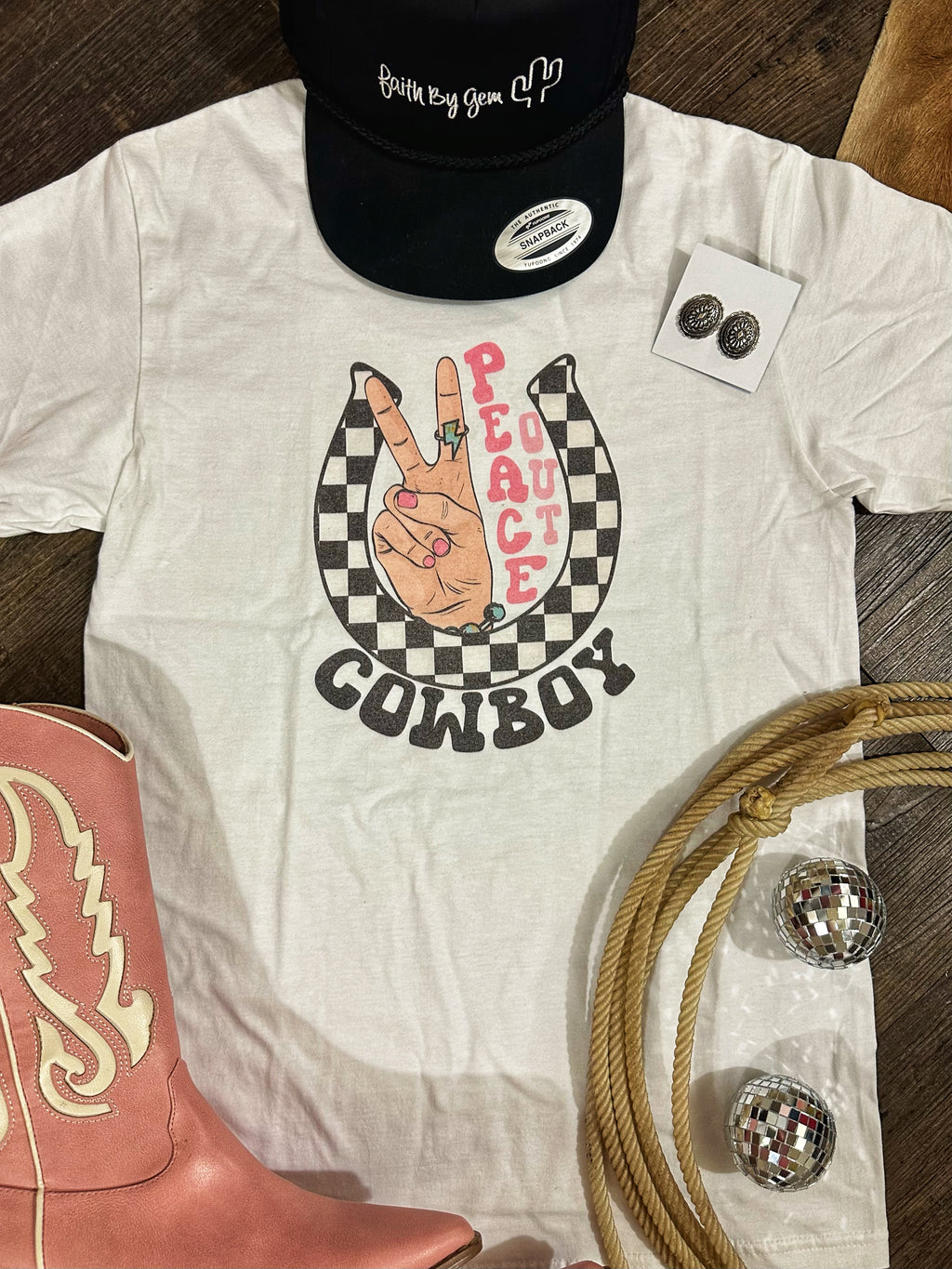 Peace Out Cowboy Graphic Tee