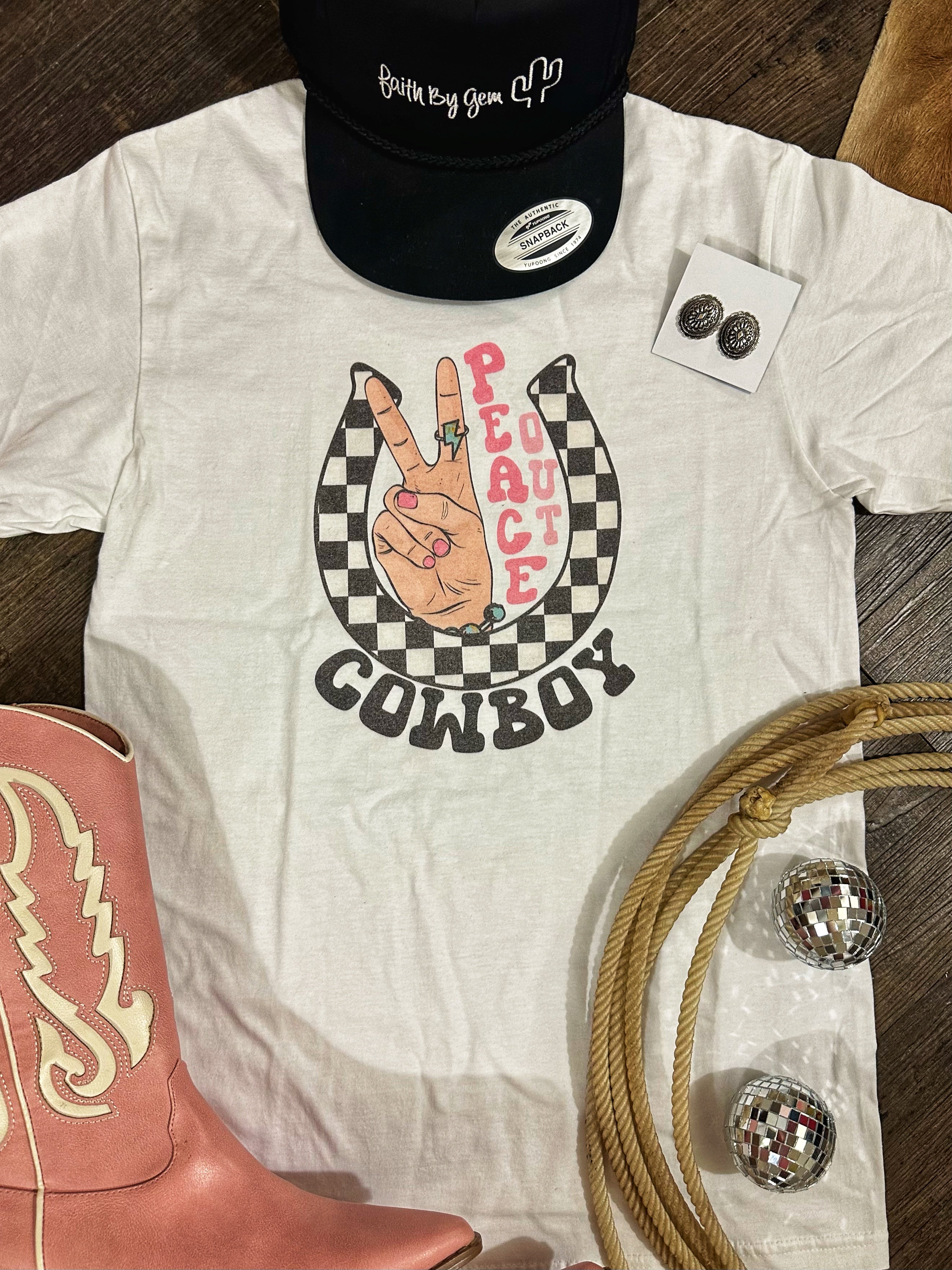 Peace Out Cowboy Graphic Tee