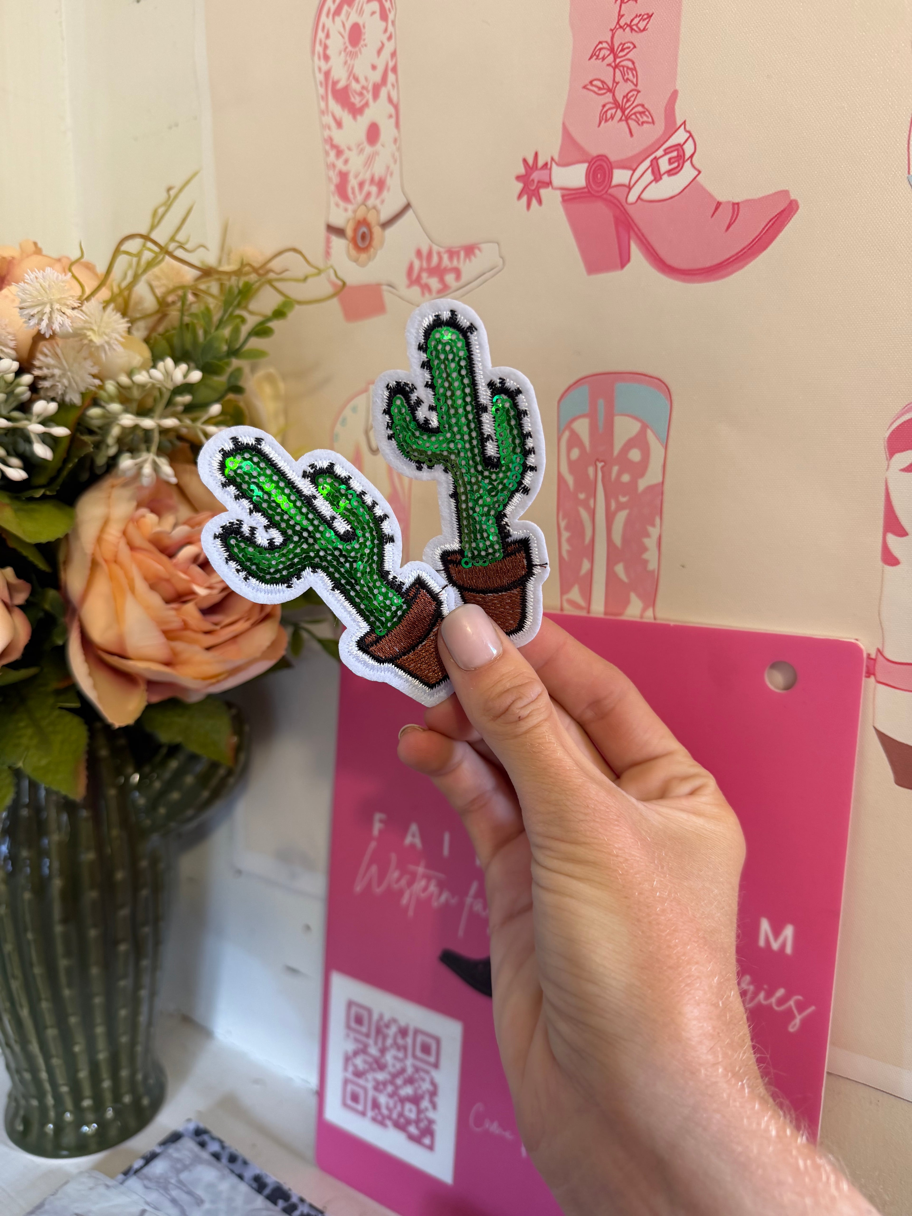 Cactus Iron on patch