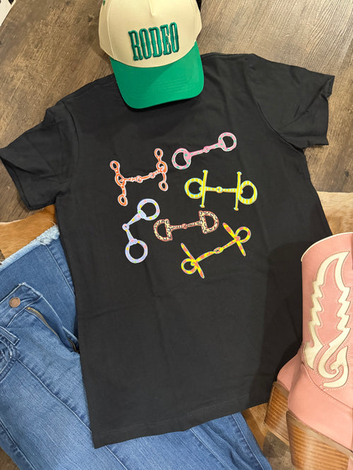 Snaffle Bit Black Graphic Tee