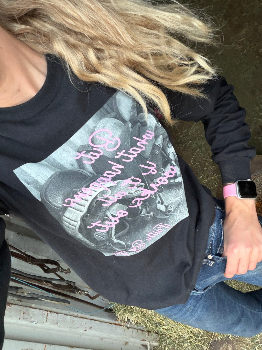 “But What Happens If It All Works Out” Black FBG long sleeve graphic