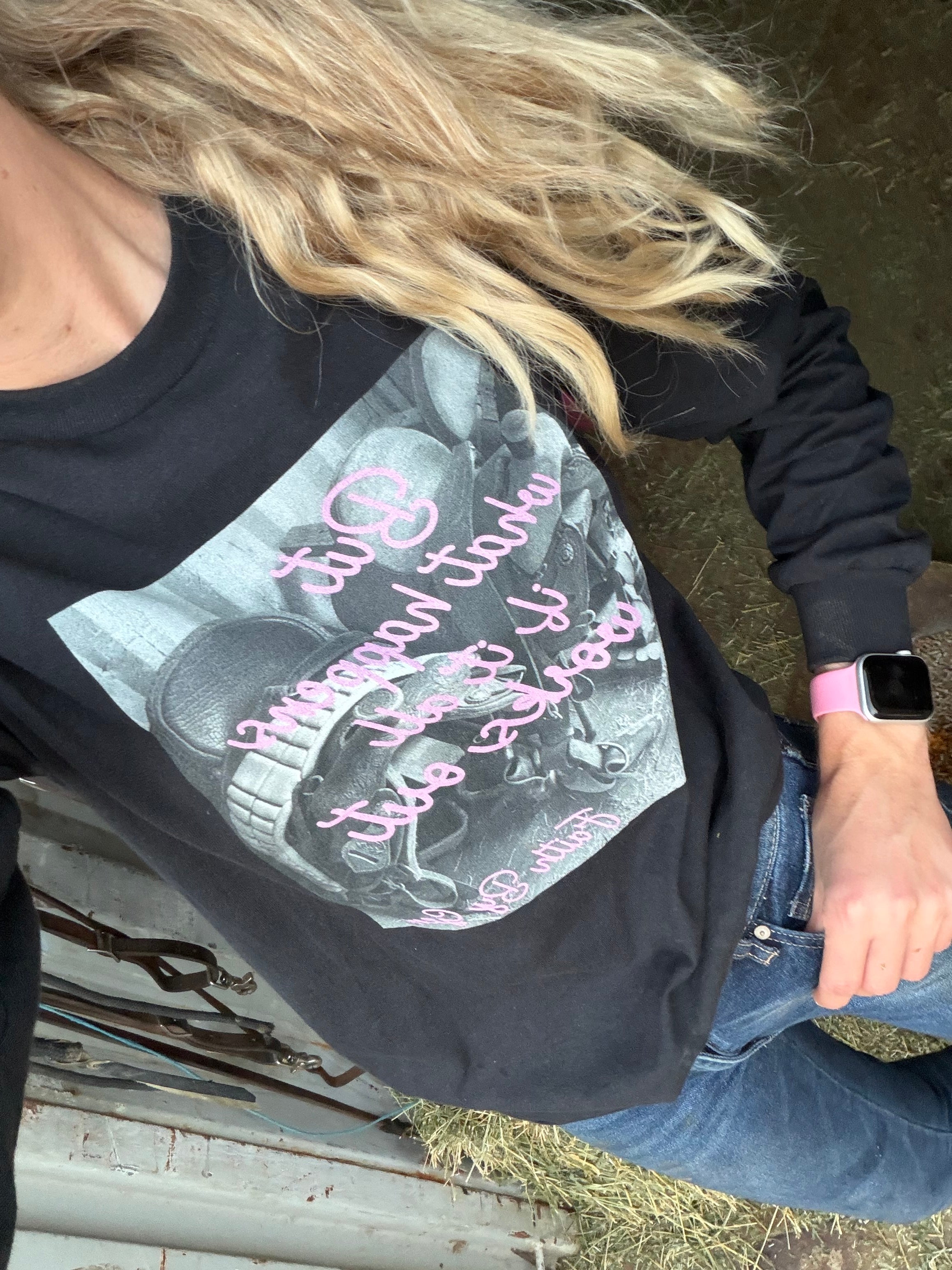 “But What Happens If It All Works Out” Black FBG long sleeve graphic