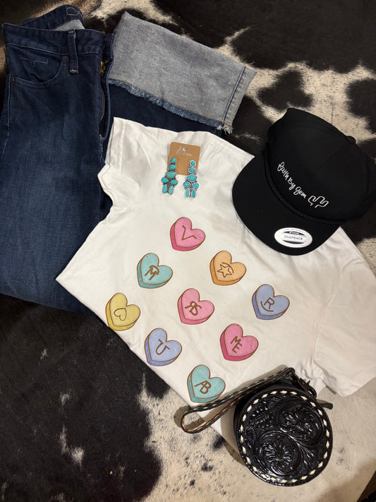 Candy Hearts Graphic Tee💘