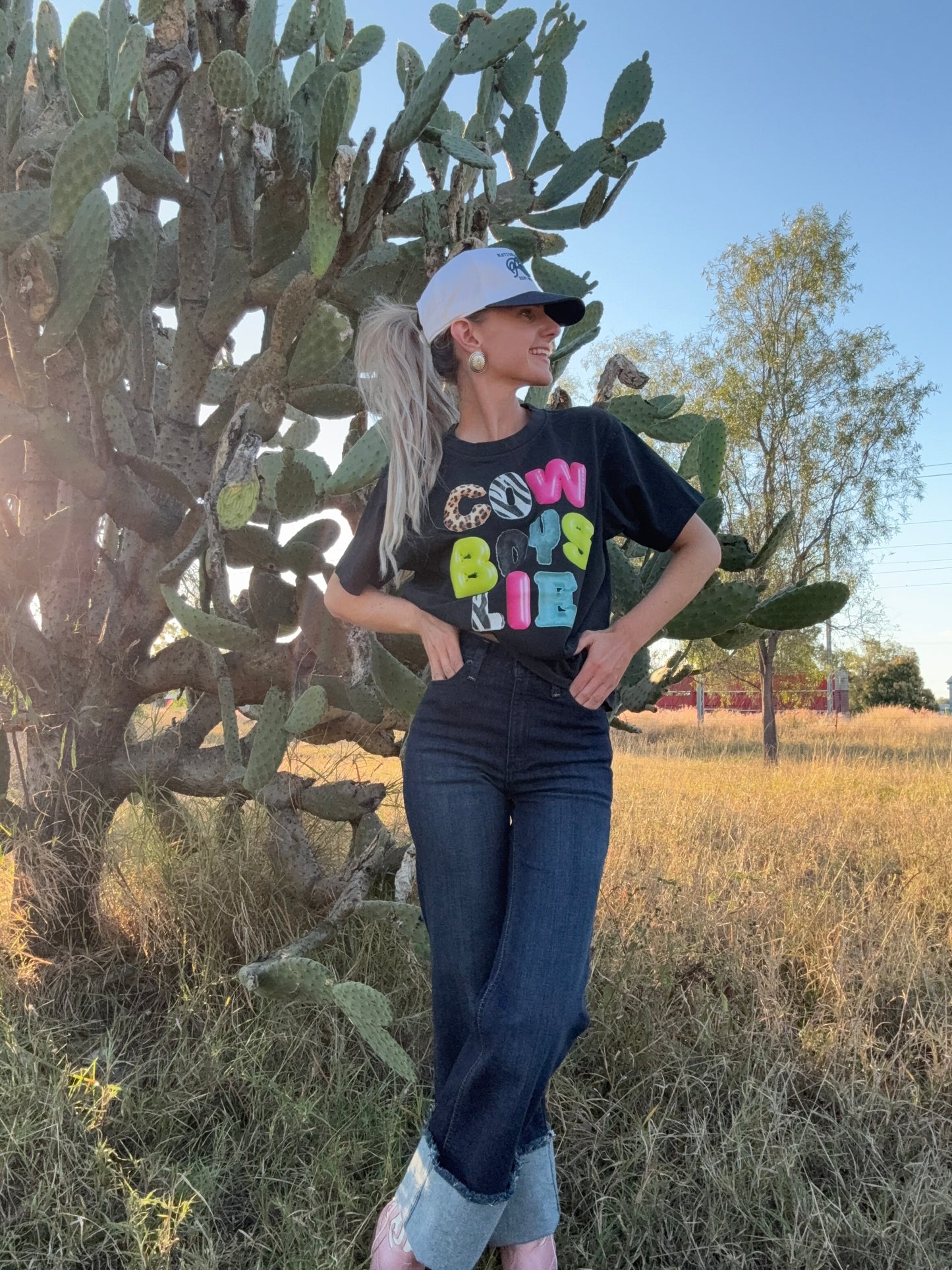 Cowboys Lie Tee 🦓🐆🩷