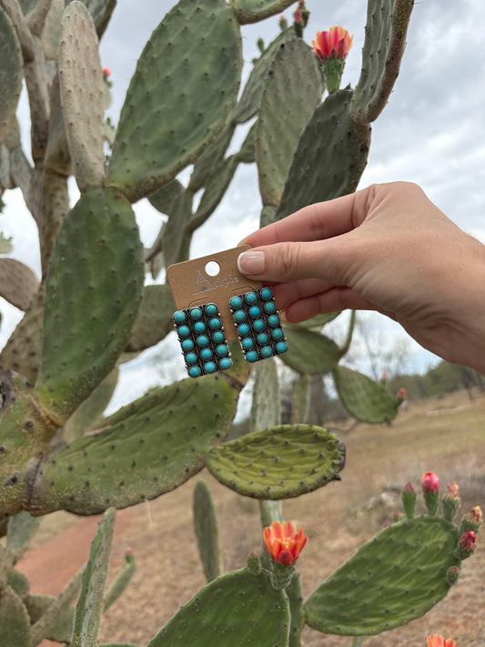 Turquoise Gem Statement Earring💎