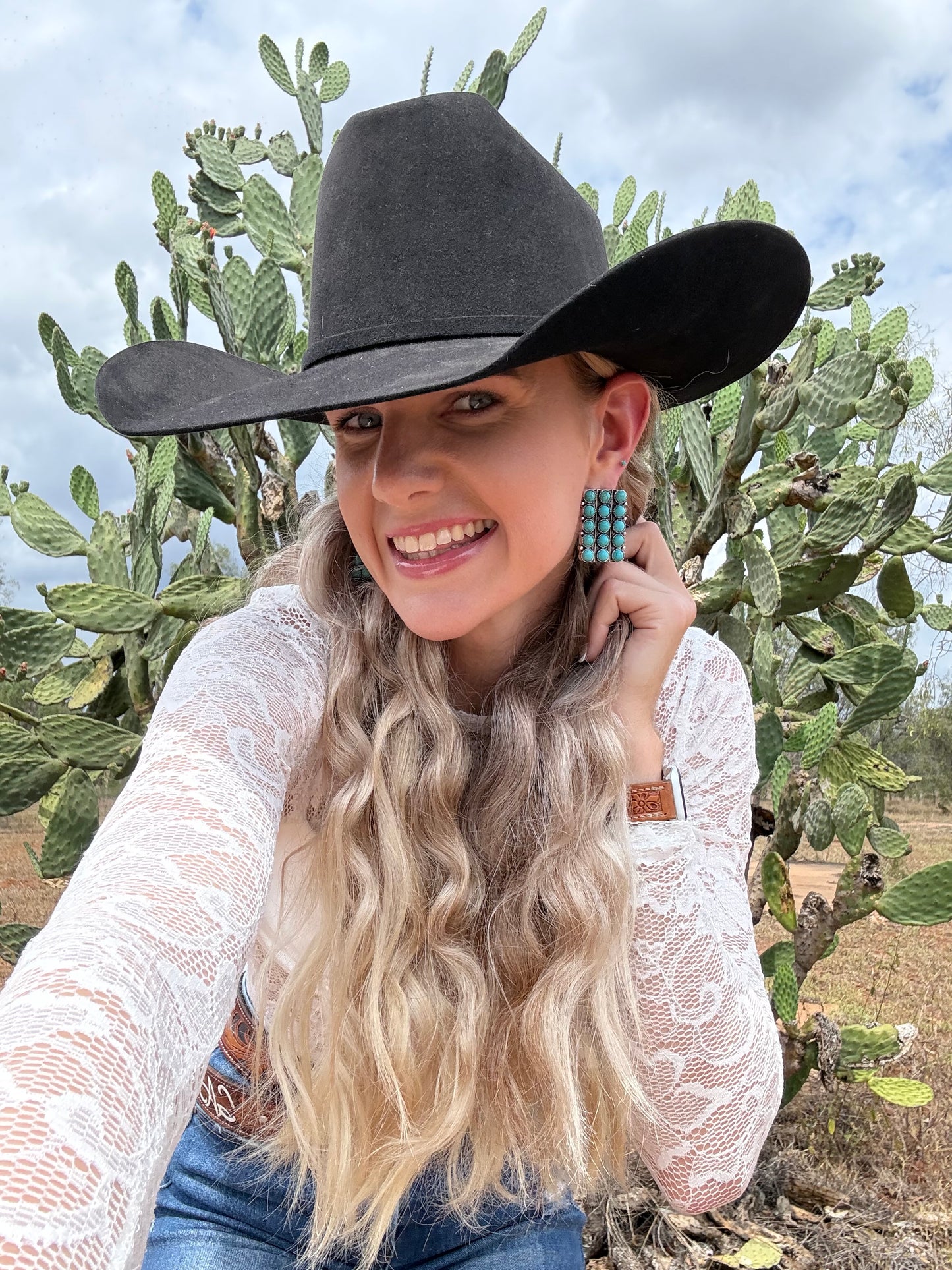 Turquoise Gem Statement Earring💎