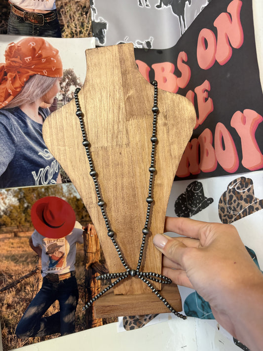 Faux Bow Navajo Pearl Necklace