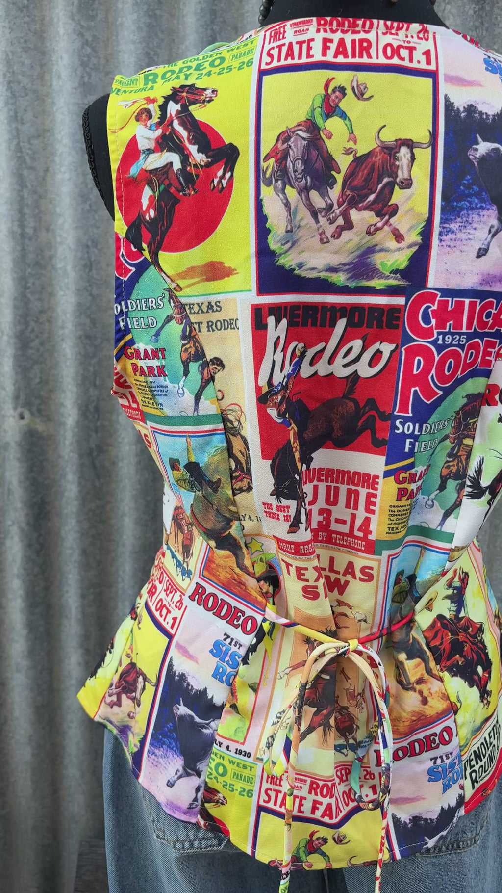 Western Vintage Cowboy Button Up Vest